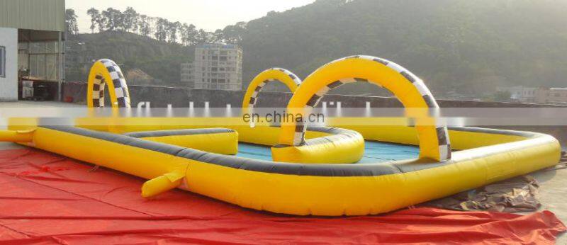 2016 high quality inflatable outdoor customized air race track for sale
