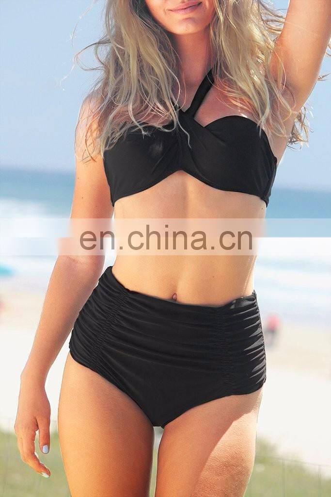 sexy naughty ladies sexy black bandeau swimwear bikini