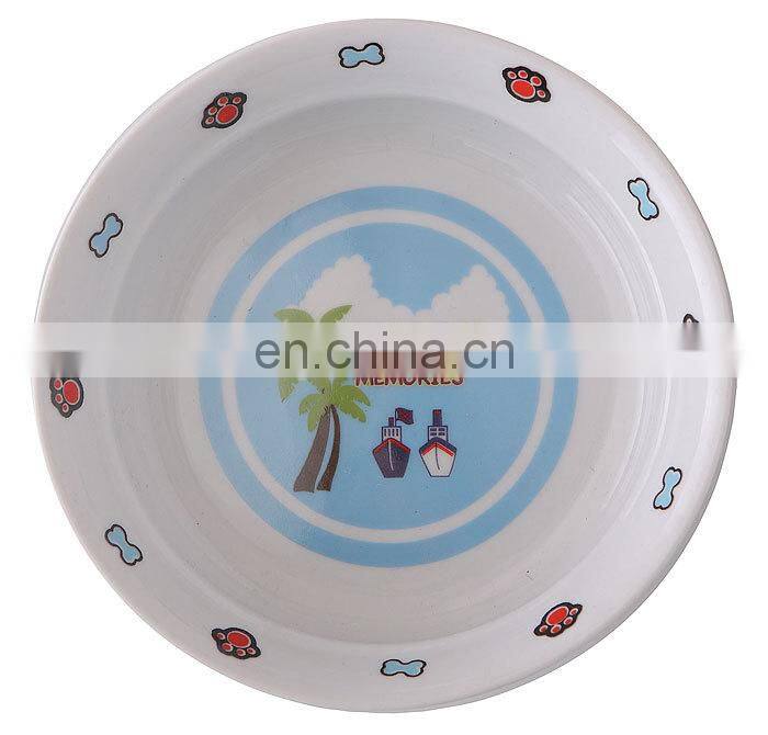 Hawaii Style white ceramic pet bowl, Good Quality food and water dog Feeder