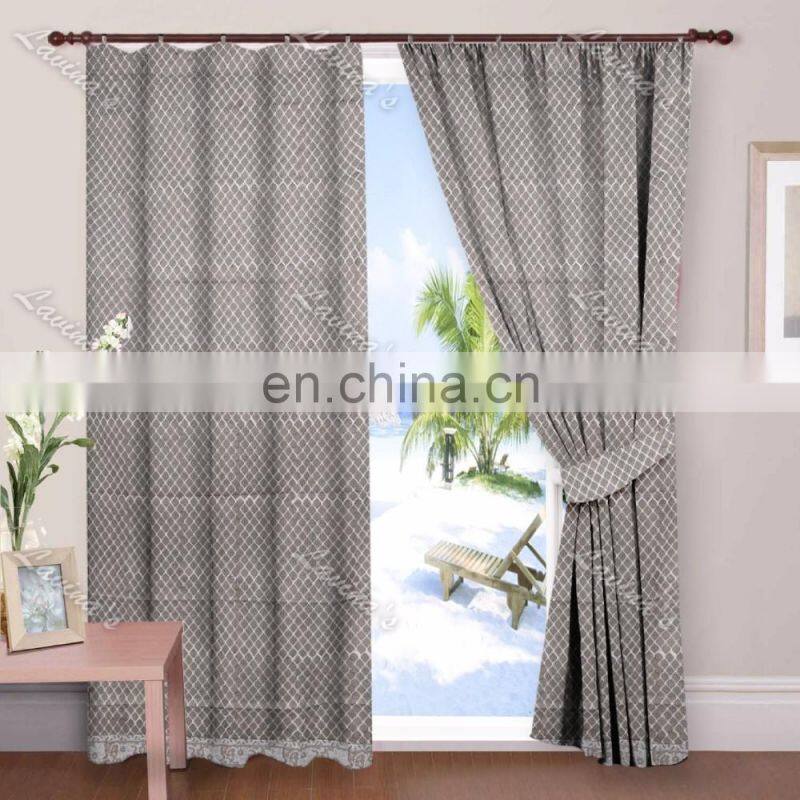 Block Printed Cotton Curtain Window Drapery Panel Door Valances