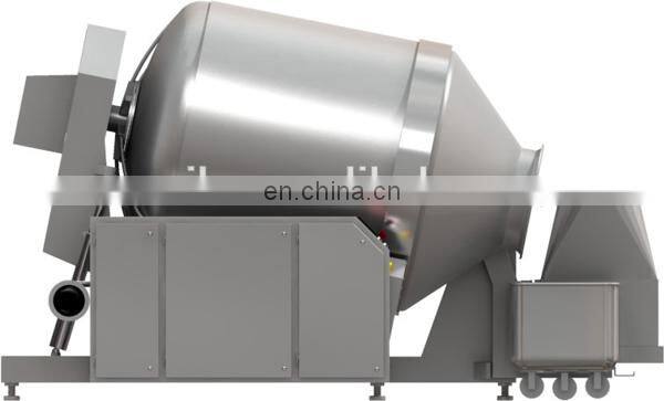 Vacuum meat tumbling machine with automatic feeding system