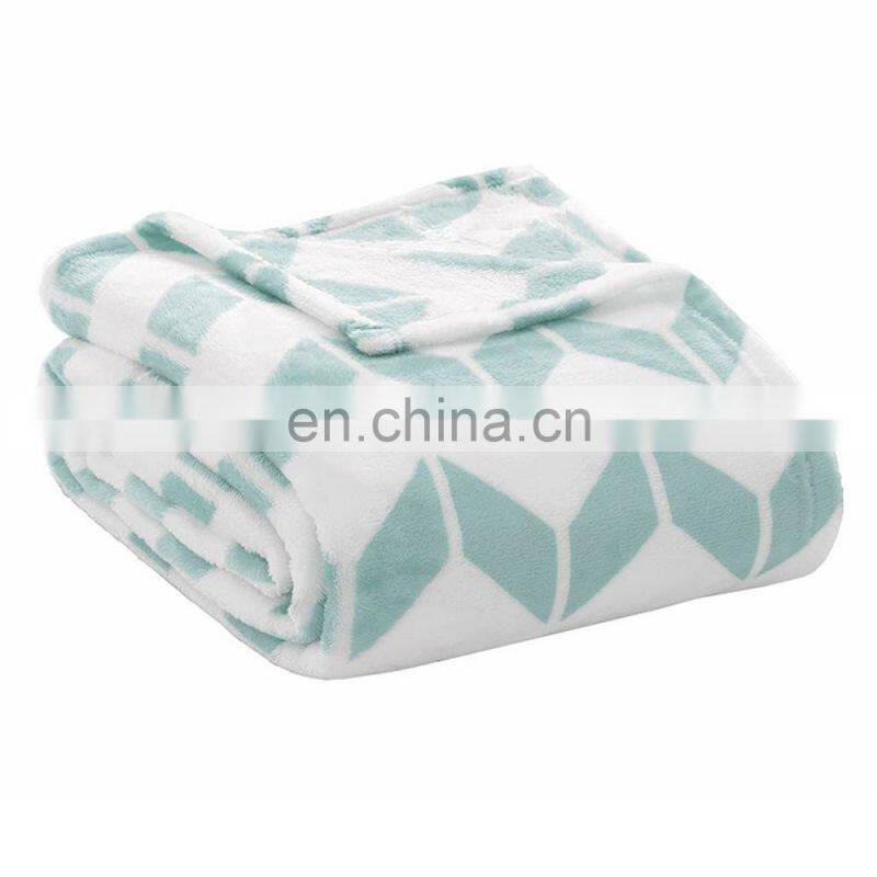Customized Super Soft Polyester Warm Soft Polyester Flannel Blanket