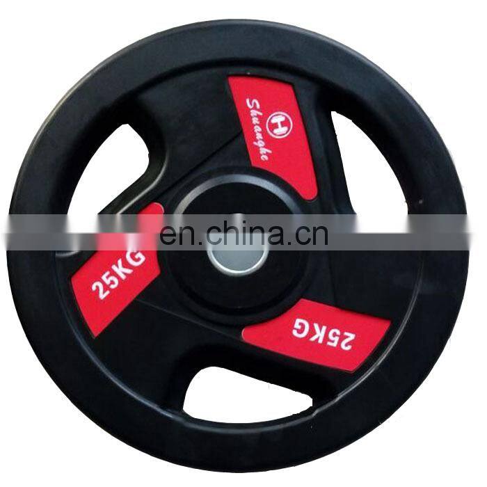 Commercial Gym Fitness Equipment Barbell Disc With Three Holes Wholesale