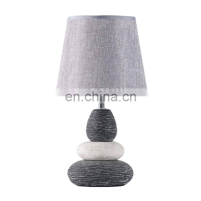 New design of stone ceramic table lamp for Bedroom and indoor room