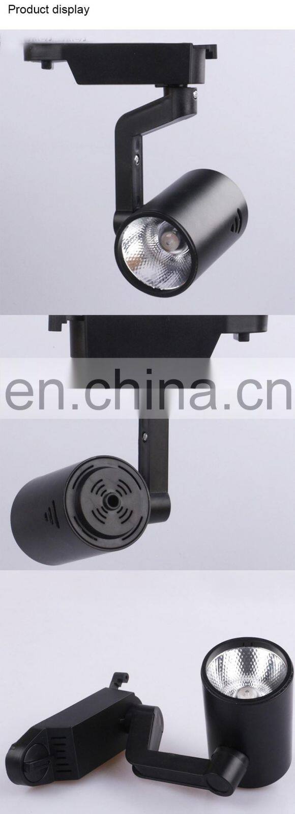 black color 30w led track lighting system high cob spotlight for commercial