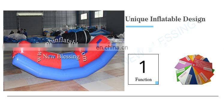 Air tight inflatable water teeterboard, inflatable water seasaw, inflatable floating totter