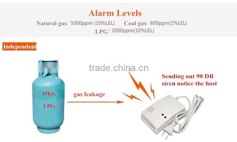 CE RoHS Supper quality guaranteed gas Detector Gas Sensor monitor Alarm for Home Security Safety