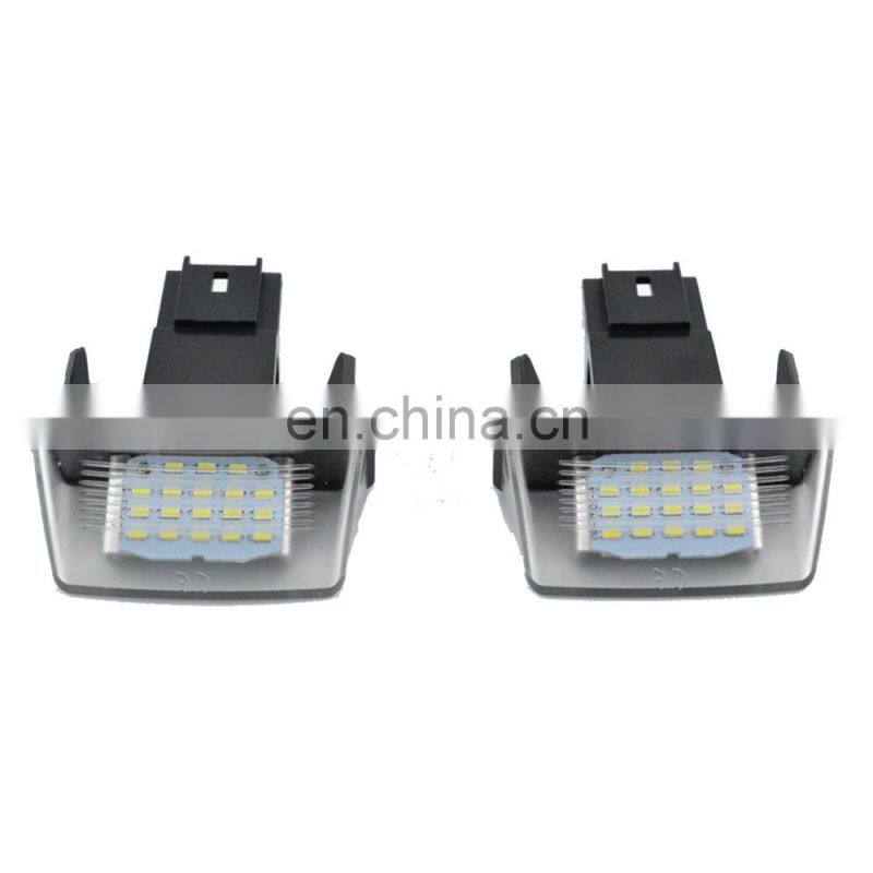 2Pcs LED Number License Plate Lights 18SMD No Error Free light bulb For PEUGEOT 206 207 306 307 406 407 for CITROEN C3 C4 C5