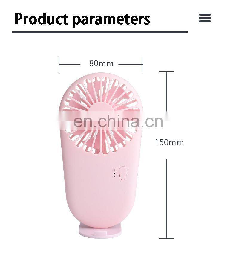 2021 Hot sell handheld mini fan rechargeable battery fan USB mini folding fan Low noise cute