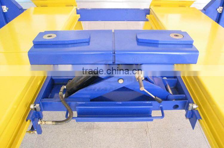 Low noise and good rigidity four post hydraulic elevator lift