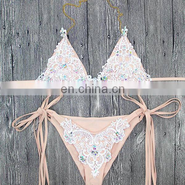 Crystal Bikini Women Sexy Swimwear Swimsuit Bandage Bathing Suit Set Hot Beach wear
