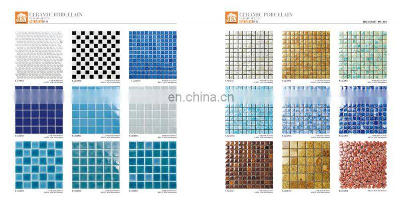 glazed red ceramic swimming pool mosaic tile