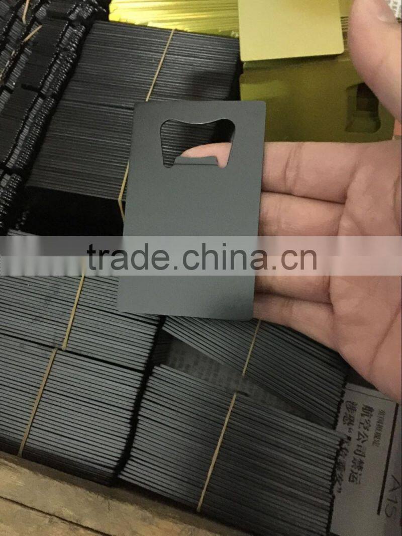 blank business card bottle opener