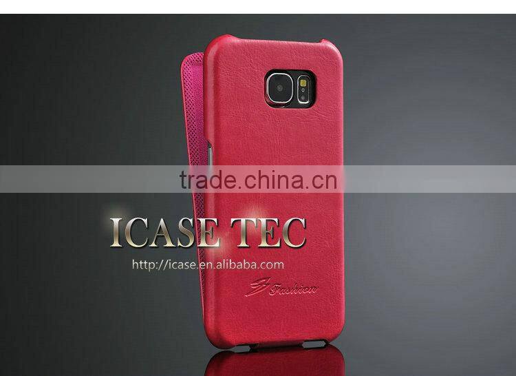 Crazy Horse Top Flip Case Cover for Samsung Galaxy S6