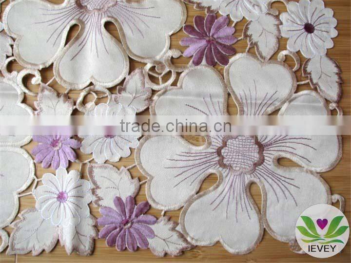 Finest quality satin tablecloth machine embroidered tablecloth wedding tablecloth embroidery design tablecloth