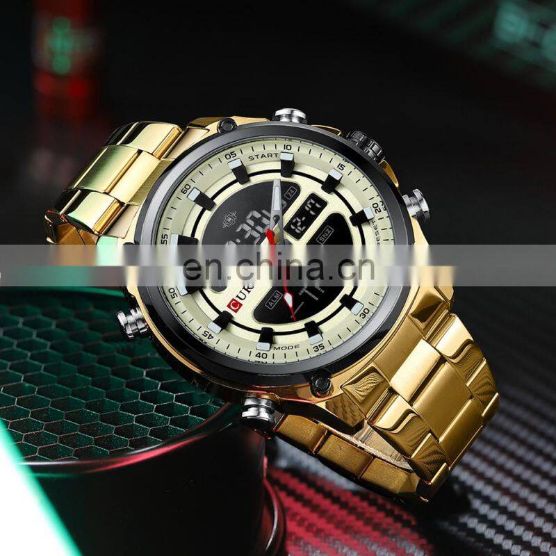 CURREN 8404 Top Luxury Brand Mens Watches Waterproof LED Quartz Digital Sport Fashion Men Wrist Watch