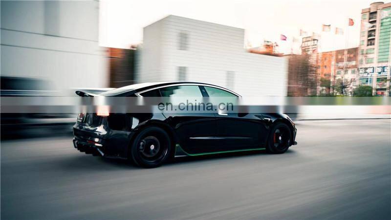 Runde Top Quality For Tesla Model 3 Upgrade ACP Style Half Carbon Fiber Body Kit Front Bumper Rear Bumper And Hood