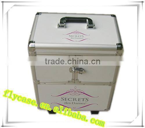 high quality aluminum tool trolley case with tool storage aluminum suitcase