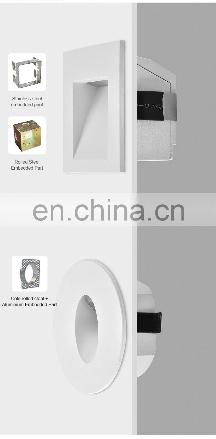 Modern Indoor Home Fancy Recessed Mounted Corner Lamp SMD 3.5W Led Step Stair Light
