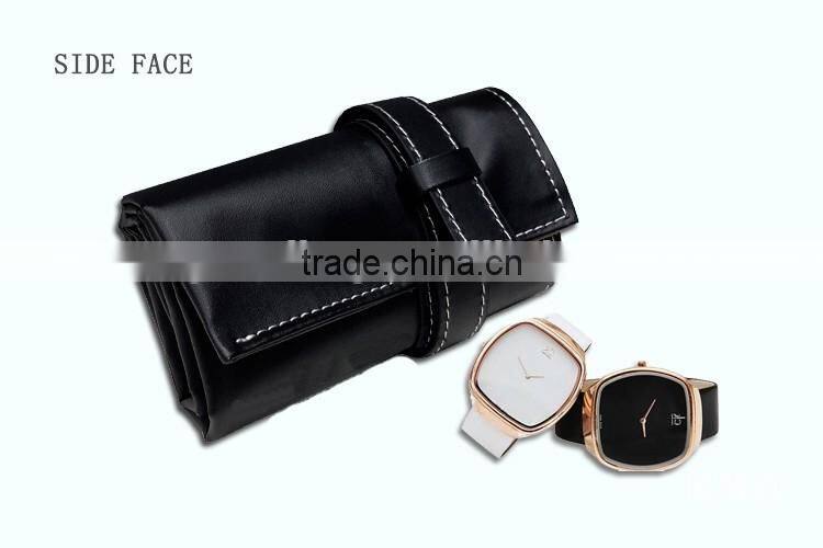 Wholesale Large Capacity Genuine Leather Watch Storage Bag Six Purse Travel Watch Bag Jewellery Pouch