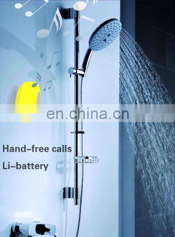 Promotion gift Mushroom suction cup wireless bt waterproof shower speaker bts 06
