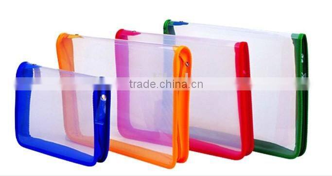 stationery manufacturer custom a4 size clear pvc bag with zipper RYX-ZB613