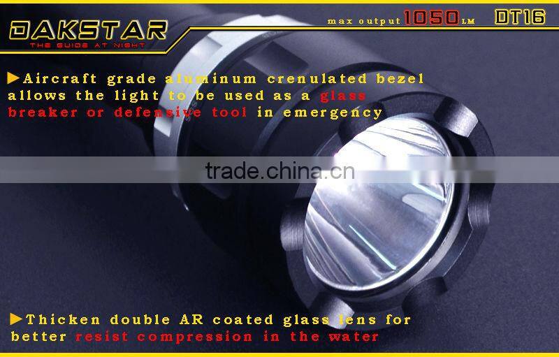 DAKSTAR DT16 1050LM CREE XML T6 18650 Rechargeable Magnet Switch IPX8 LED Diving Torch