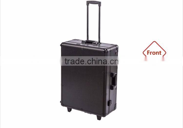 Alibaba promotional high quality Aluminum makeup trolley case with lights and mirror inside