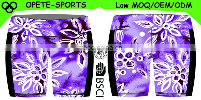 low waisted womens yoga shorts/sports tight shorts/womens gym shorts