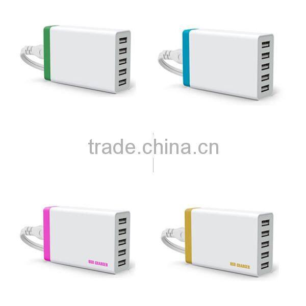 High quality 5 usb ports intelligent quick charger, usb smart charger, smart quick charger