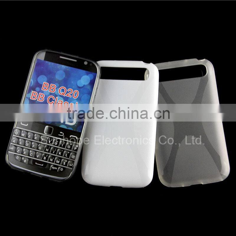 Neutral non-slip mate soft X wave TPU mobile cell phone cover case shell for Blackberry BB Classic Q20