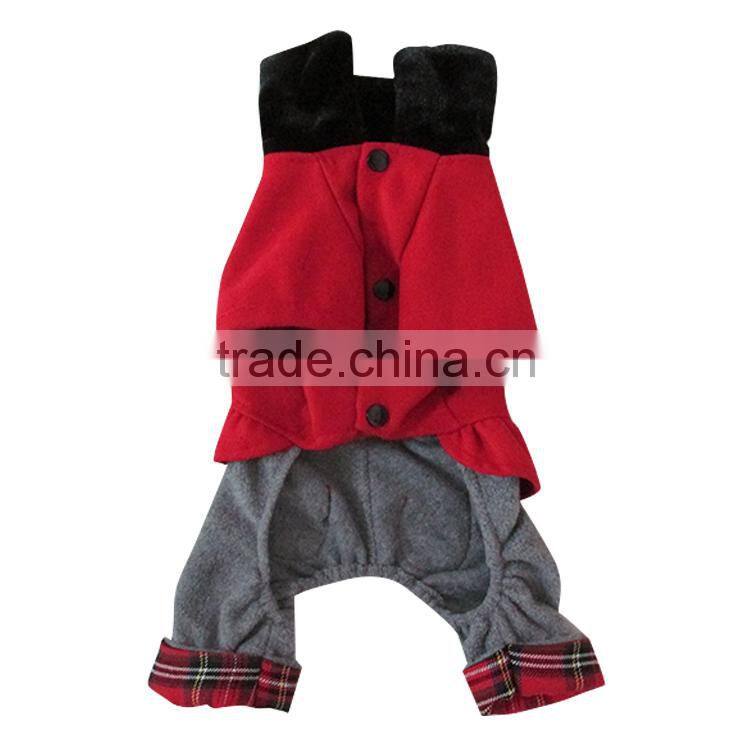 Wholesale Fashional Europe America Style Woolen Cloth Four Legs Style Dog Jumpsuits