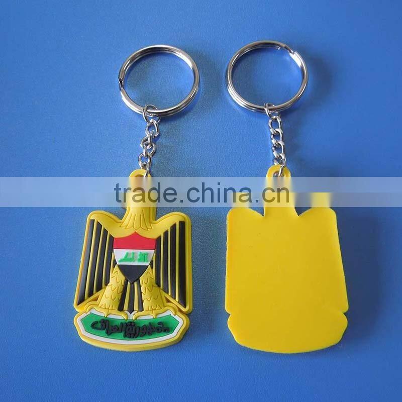 UAE falcon custom rubber soft pvc keychain for national day