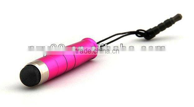 Mini high sensitive stylus touch screen pen with 3.5mm dust plug