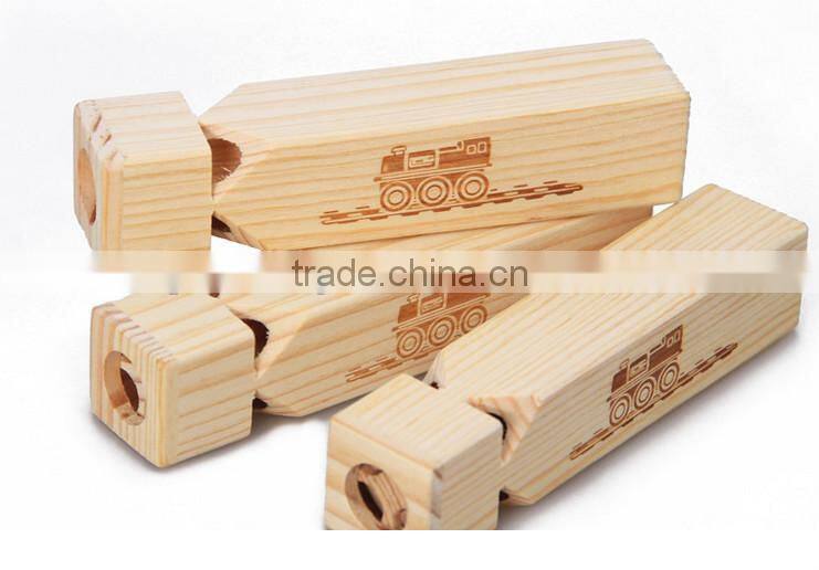 Wooden train whistle toy,funny whistle toy