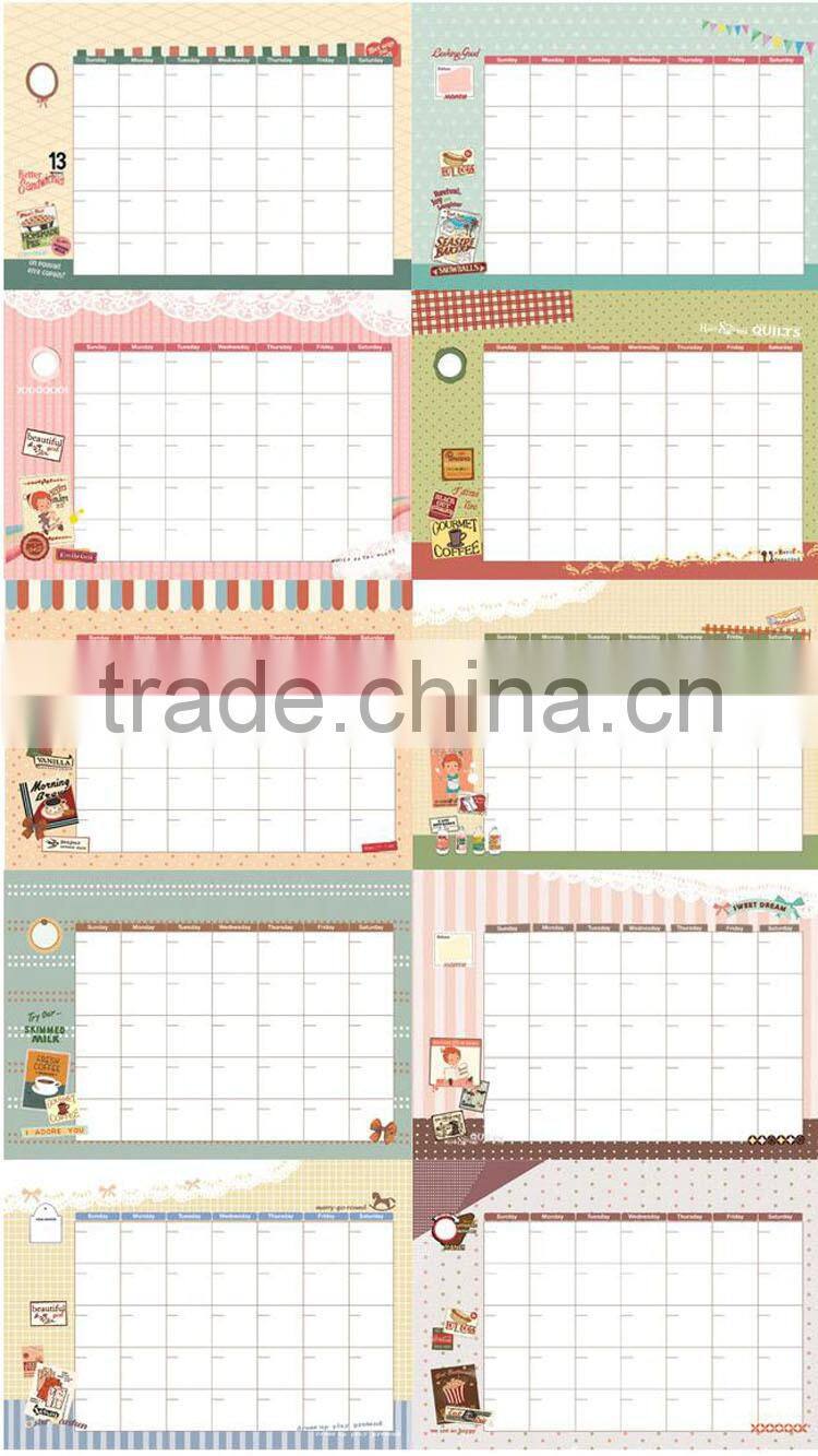 2016 The latest desktop calendar new design desk calendar printing
