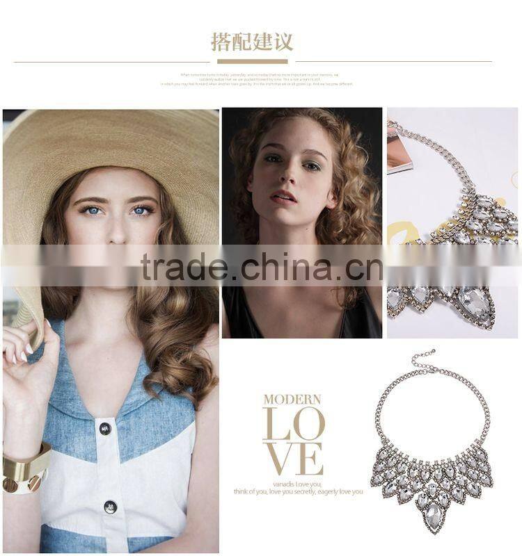 Splendid Womens Bib Statement Luxury Rhinestone Necklace For A Classic But Elegant Design