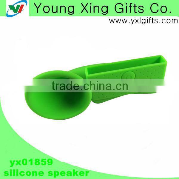 silicone phone speaker/sirlicone cellphone speaker