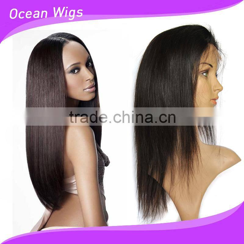 Unproceesed brazilian human hair full lace wig curly Full cuticle human hair wig