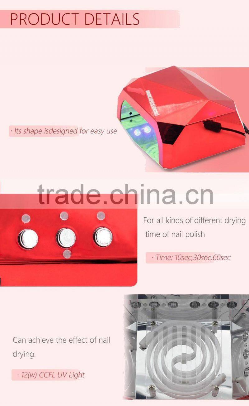 36W UV Lamp LED Ultraviolet Lamp UV Nail Dryer Dryers Nail Lamp Diamond Shaped Curing for UV Gel Nails Polish Nail Art Tools