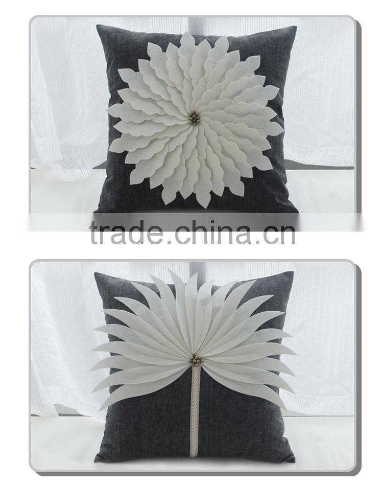 Plush linen fabric painting designs cushion cover