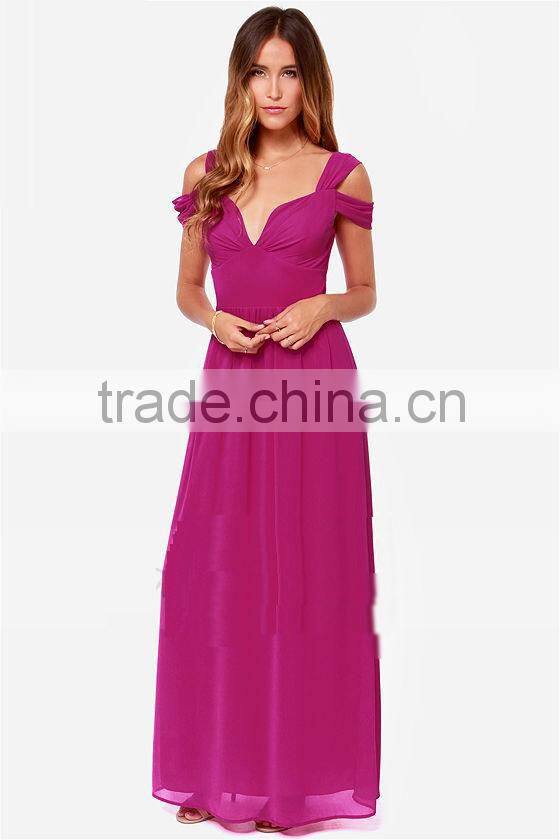 Women's Cute Purple V-Neck Dress