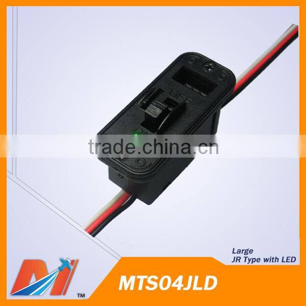 Maytech rc helicopter large switch harness JR Type with LED light