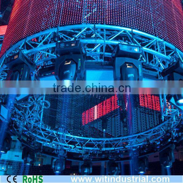 290x290 mm square section spigot connection aluminum circular arcs