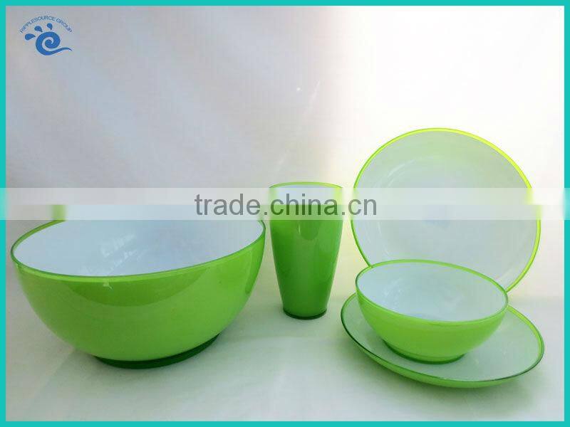 Fancy Colored Decorative Plastic Plates With Competitive Price