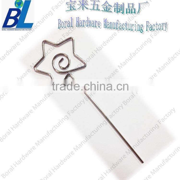 Novelty star Iron nickel plated message clip