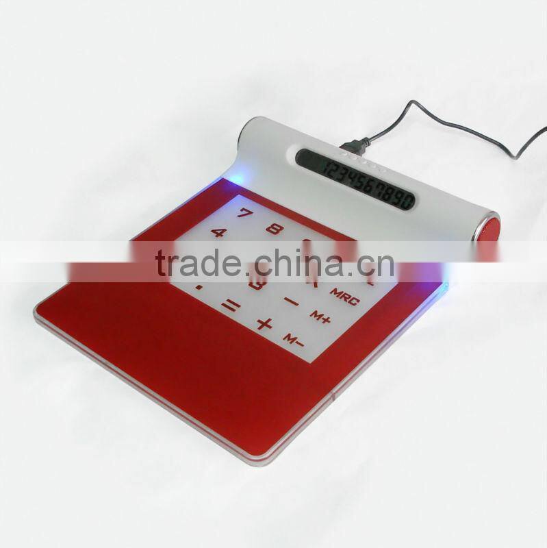USB Mouse Mat with Calculator USB HUB and Speaker with LED light