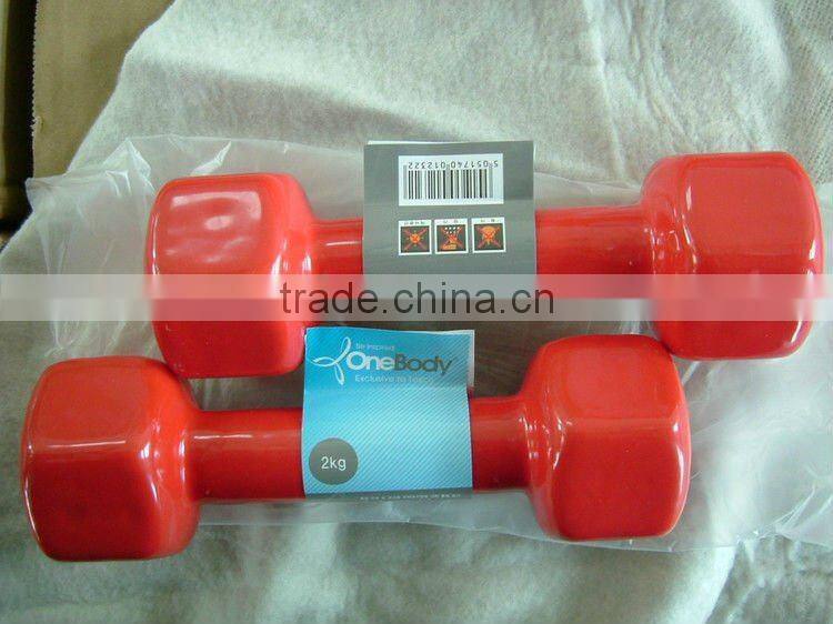 vinyl dipping hex dumbbell