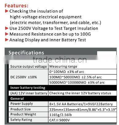 Analog Insulation Tester