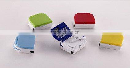 roll-out card holder & pen & calcultor